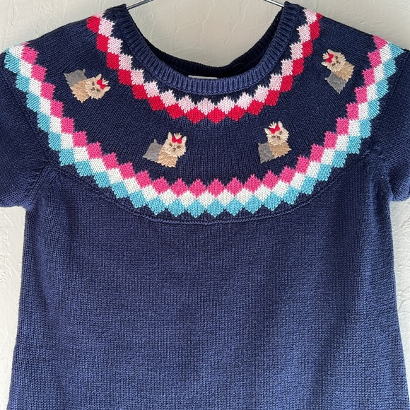 GYMBOREE NWT Navy Knit Yorkshire Terrier Dress - Picture 5 of 8